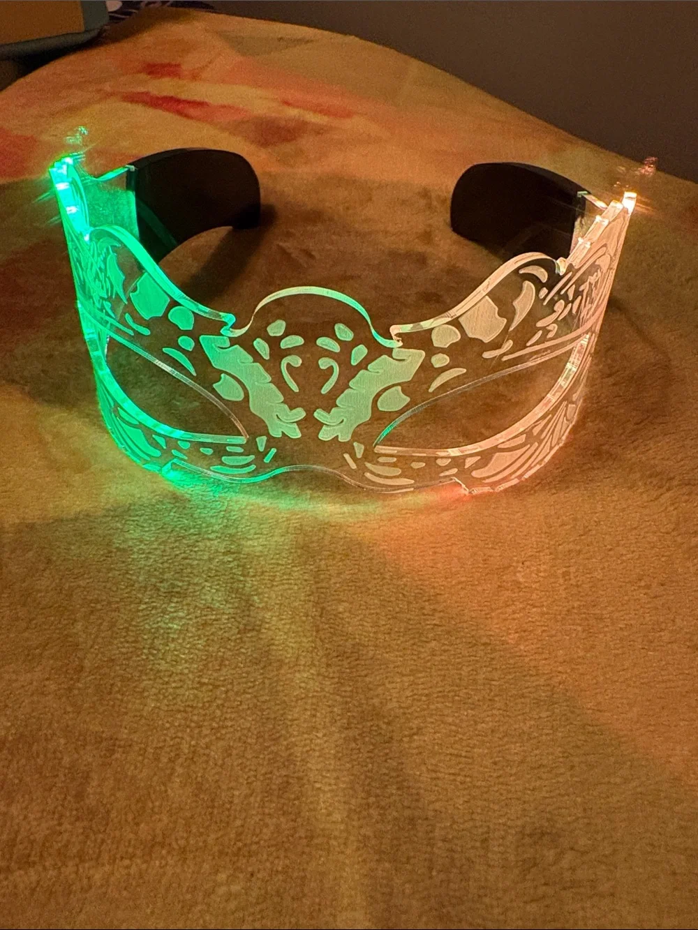 Light-Up LED Mardi Gras Mask